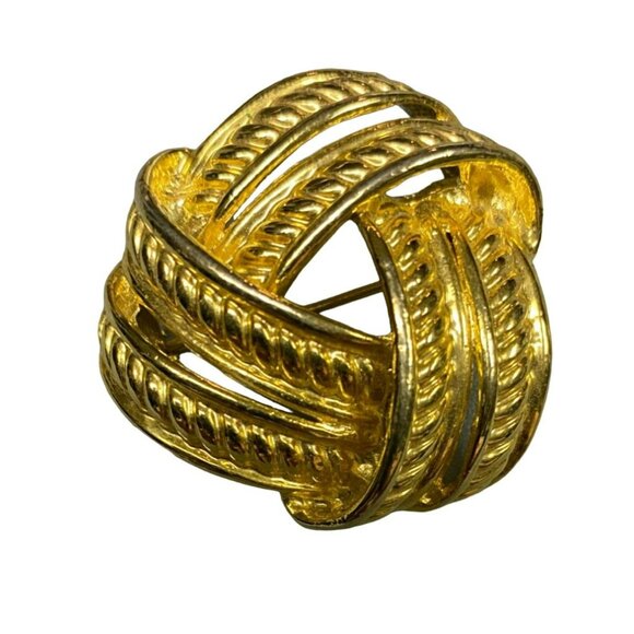 Avon Paisley, DuBarry Fifth Avenue Leaf, and Love Knot Rope Vintage Gold Tone Br - Picture 2 of 7